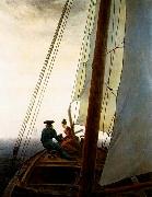 Caspar David Friedrich On the Sailing Boat oil painting reproduction